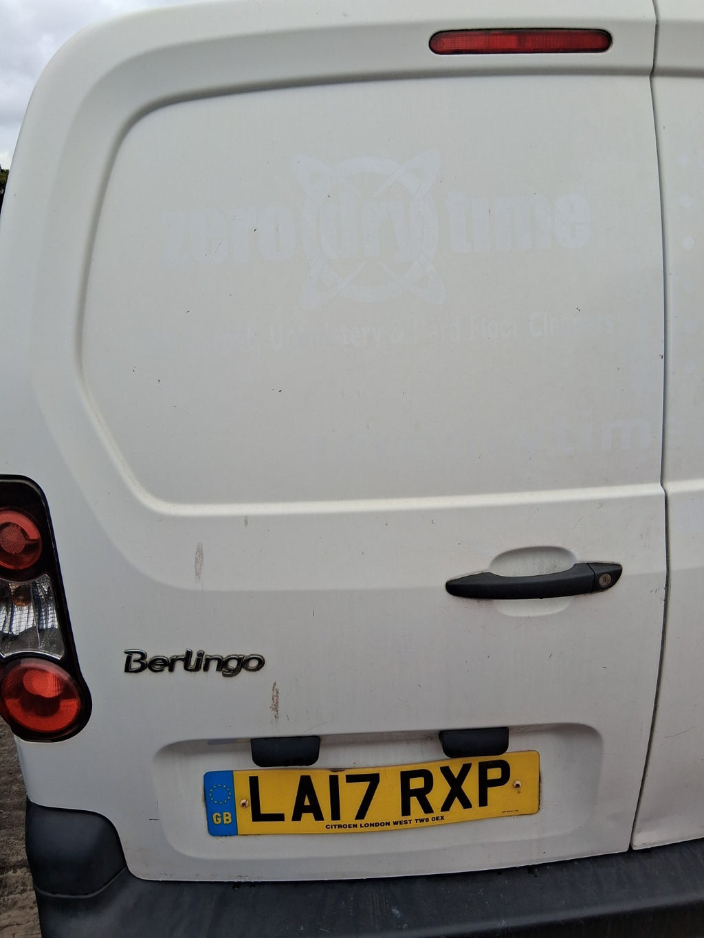 2017 CITROEN BERLINGO MK2 NSR PASSENGER SIDE REAR LEFT COMPLETE DOOR WHITE