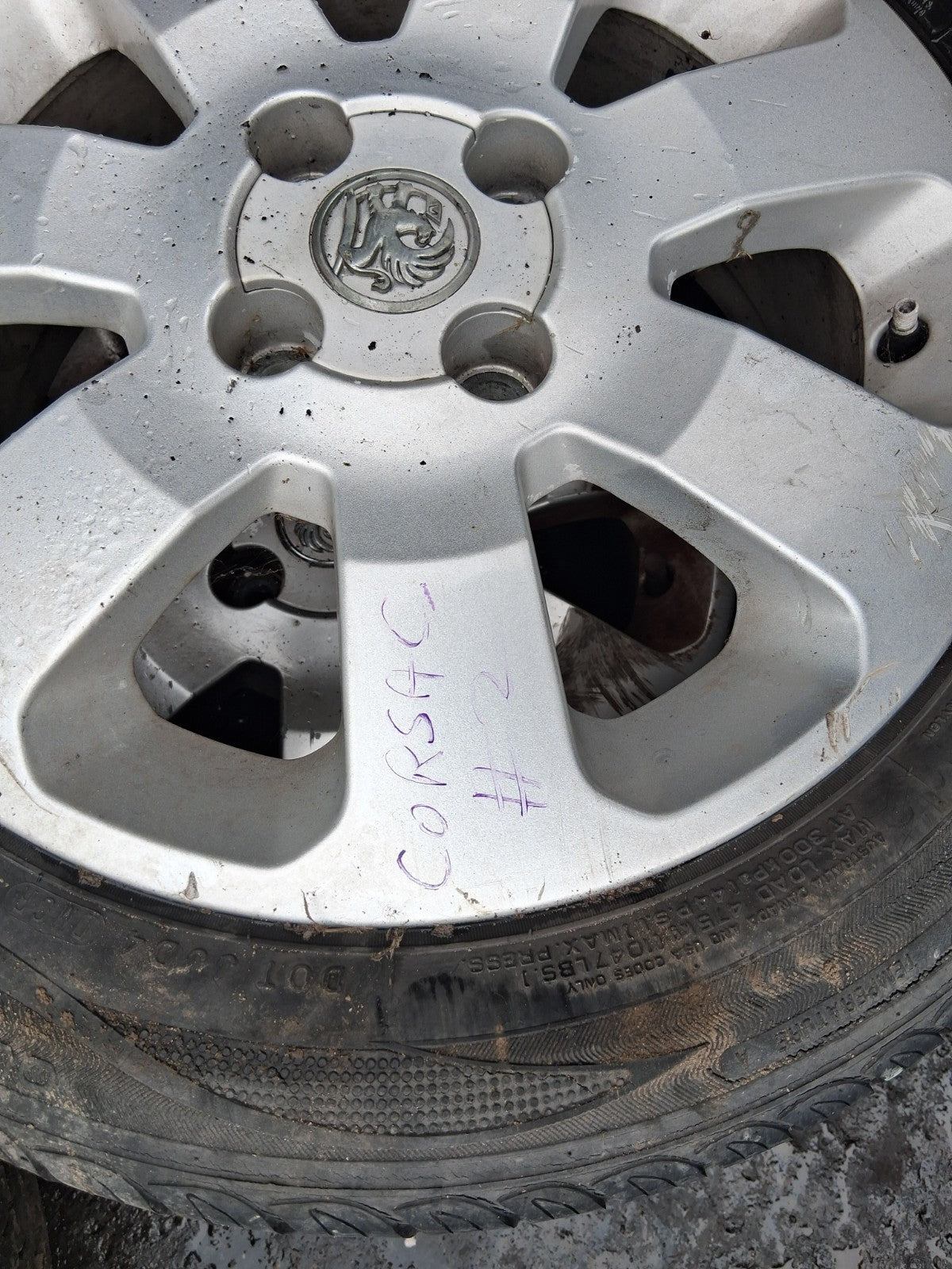 2005 VAUXHALL CORSA C 15 INCH ALLOY WHEEL WITH TYRE 185/55R15
