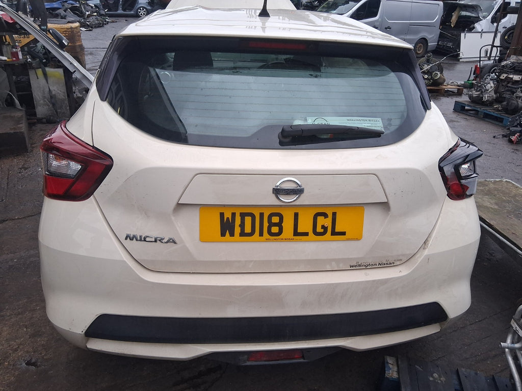 2018 NISSAN MICRA K14 COMPLETE REAR BARE TAILGATE BOOTLID IVORY D16