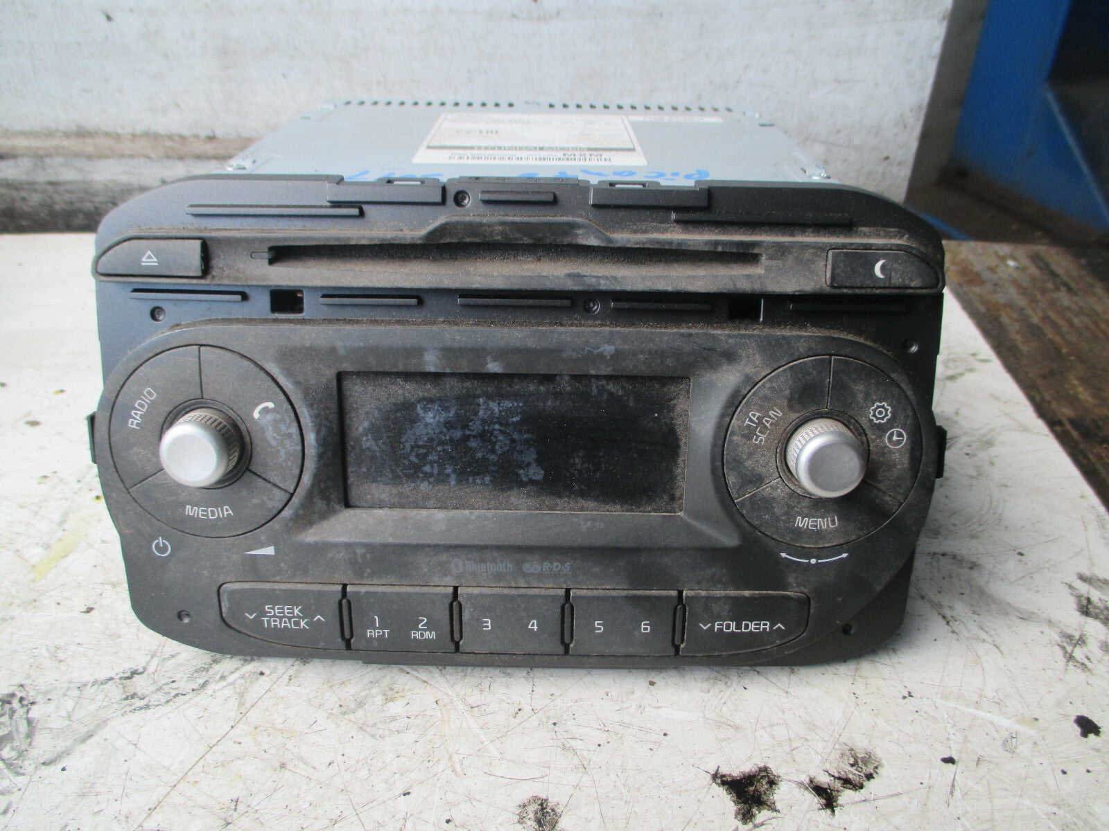 KIA PICANTO 2017 MK2 RADIO STEREO RADIO CD PLAYER HEAD UNIT 961701Y266