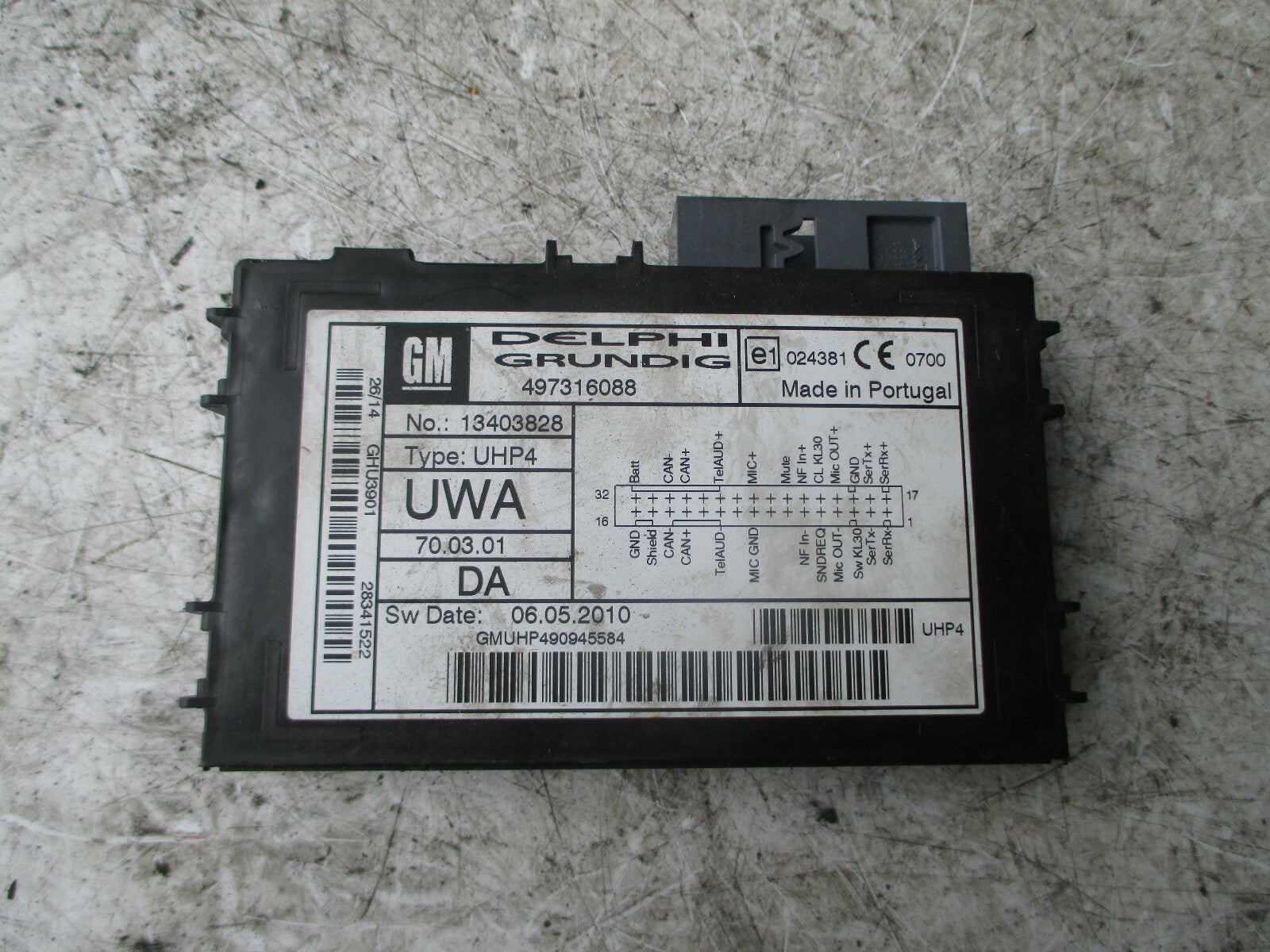 VAUXHALL CORSA D 2010 BLUETOOTH CONTROL ECU MODULE 13403828 497316088