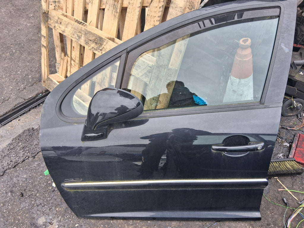 2012 PEUGEOT 207 NSF PASSENGER SIDE FRONT LEFT COMPLETE DOOR WITH WING MIRROR