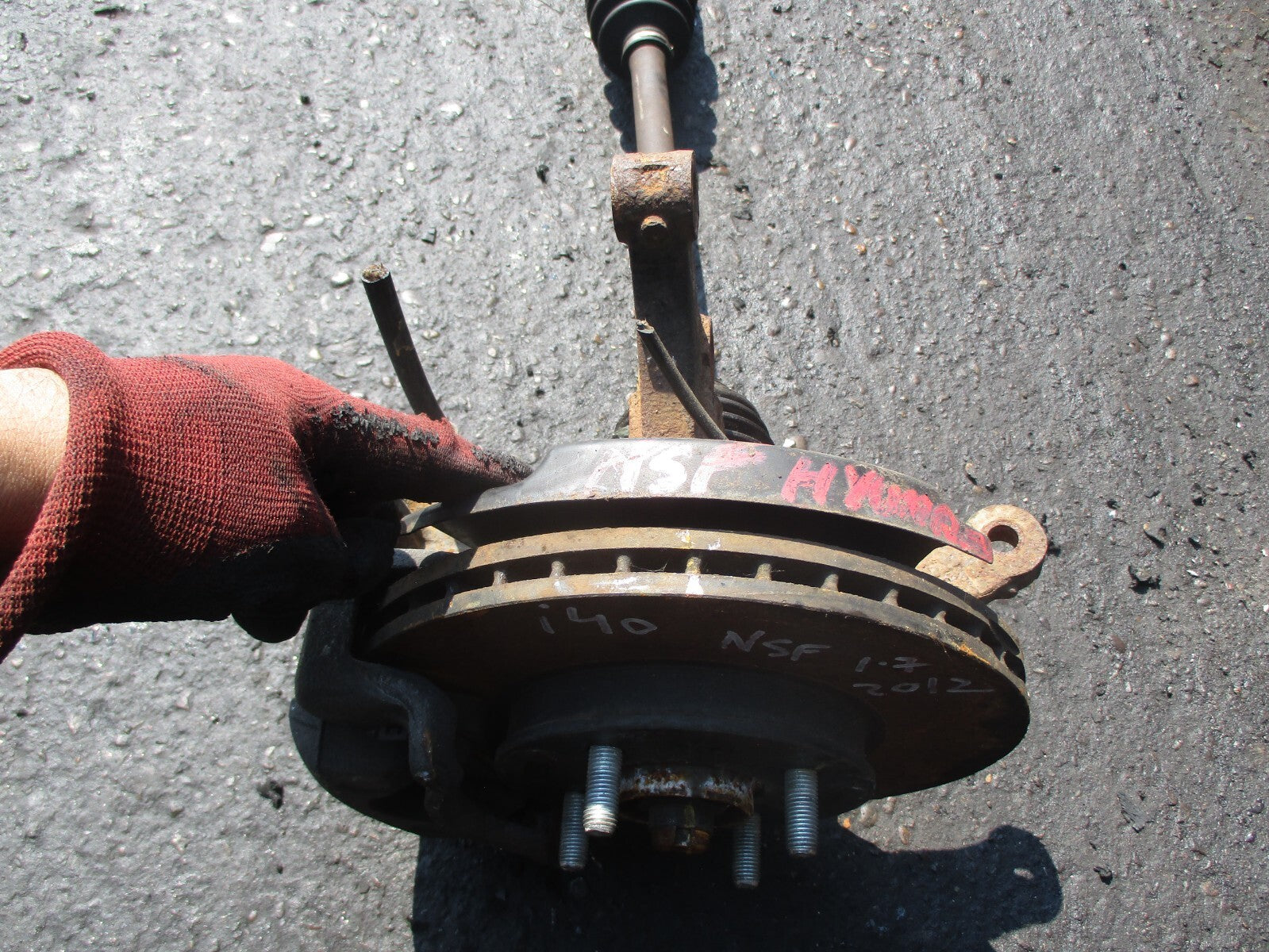 HYUNDAI I40 2012 1.7 CRDI NSF PASSENGER SIDE FRONT WHEEL HUB DRIVESHAFT