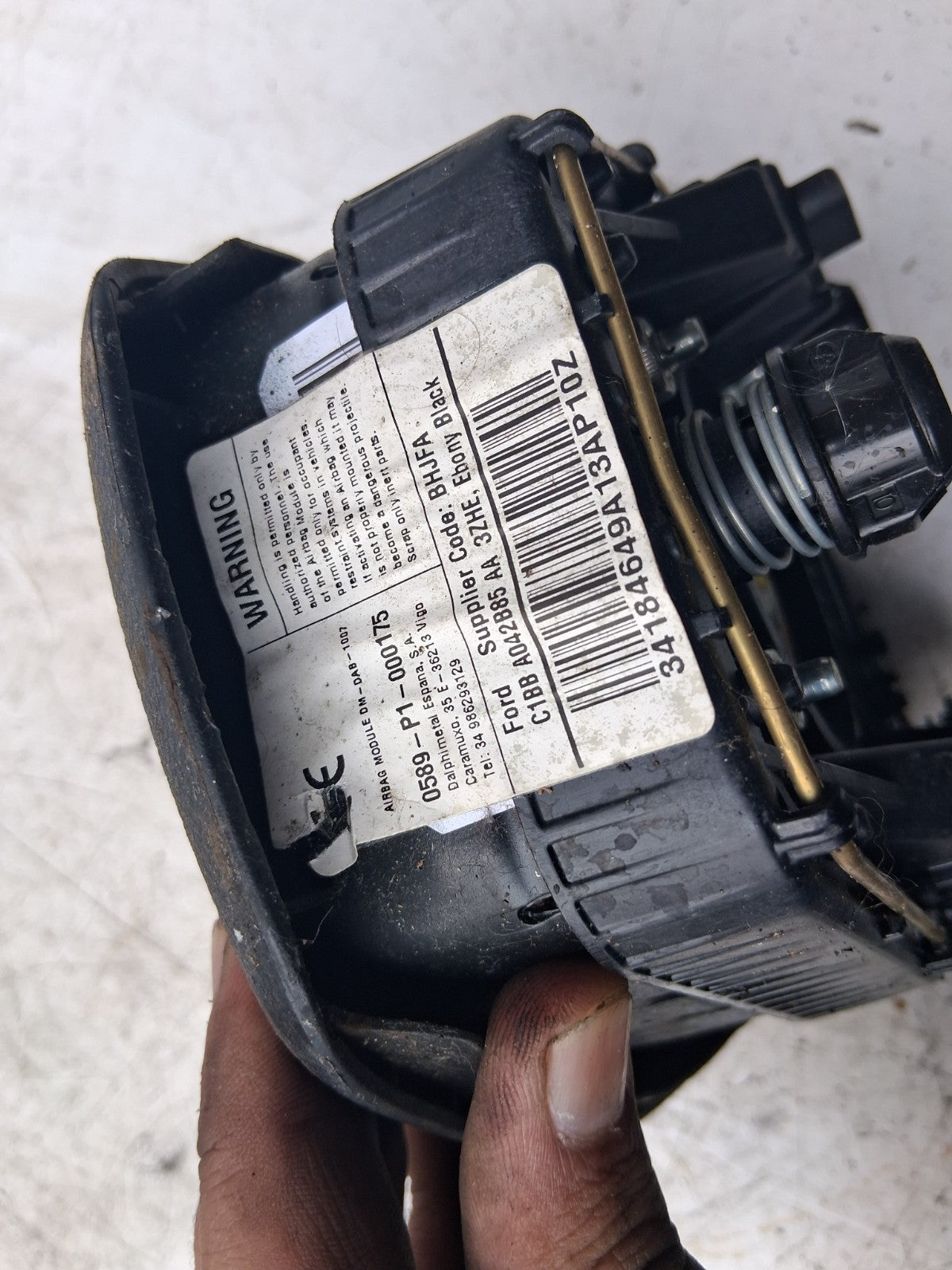 2014 FORD FIESTA MK7 STEERING WHEEL AIR BAG AIRBAG C1BBA042B85