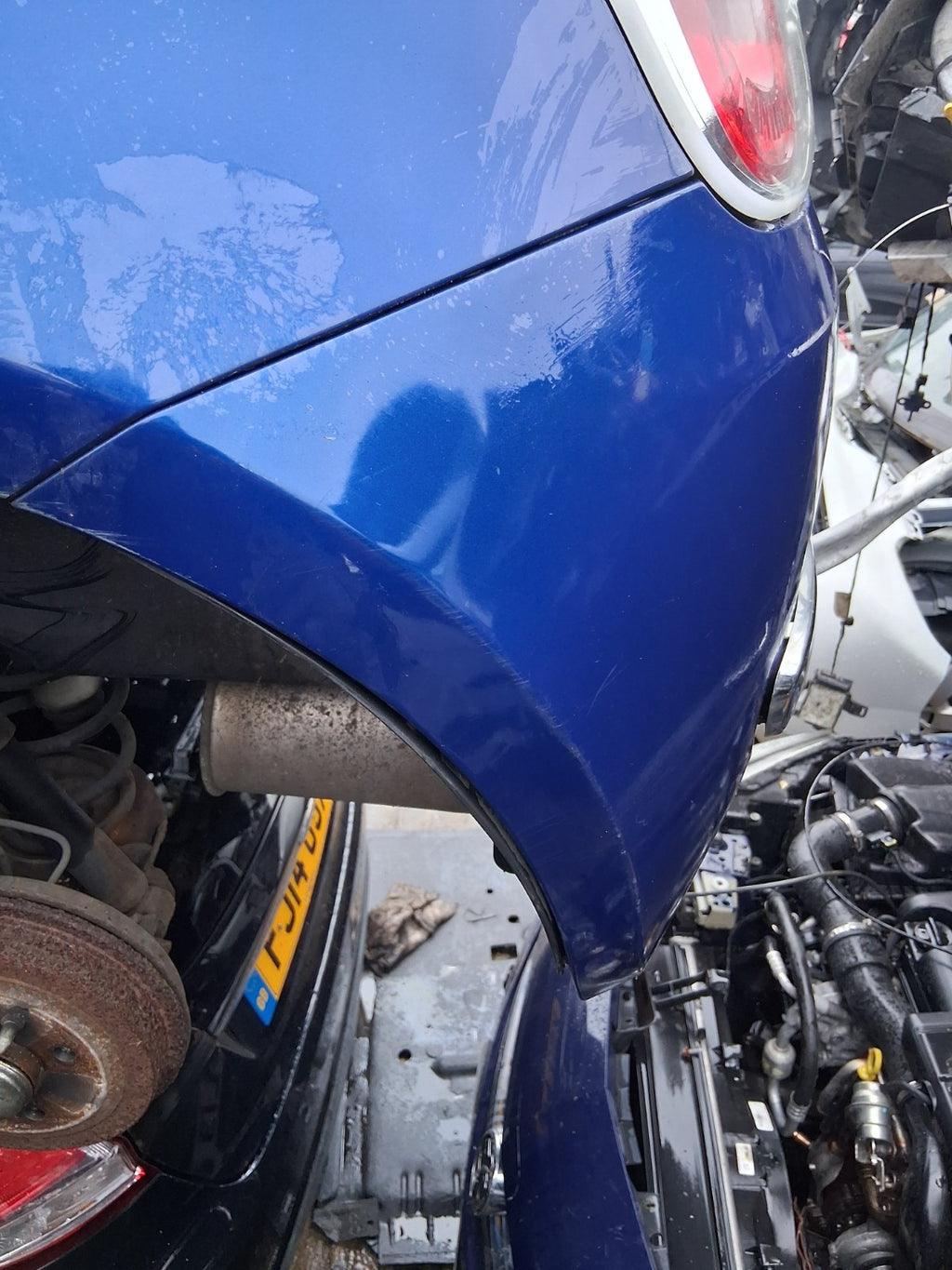 2010 FIAT 500 LOUNGE MK1 COMPLETE REAR BUMPER BLUE