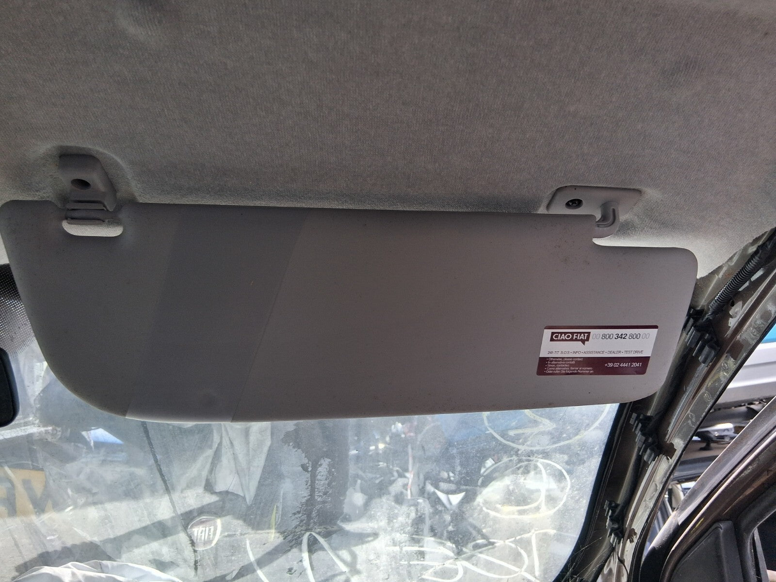 2019 FIAT FIORINO QUBO OSF DRIVER SIDE RIGHT FRONT INTERIOR SUN VISOR SHADE