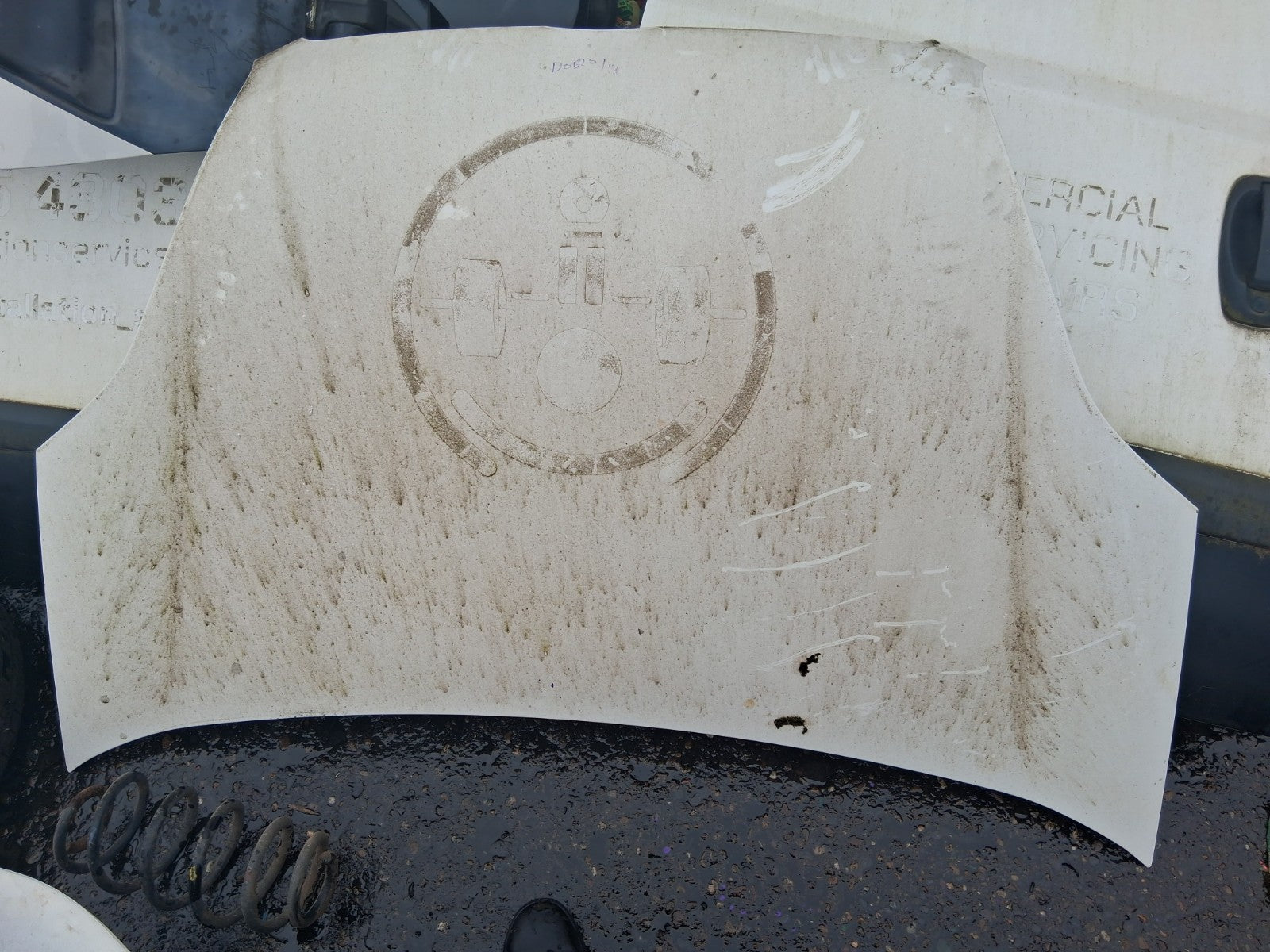 2013 FIAT DOBLO MK2 FRONT BONNET HOOD PANEL WHITE