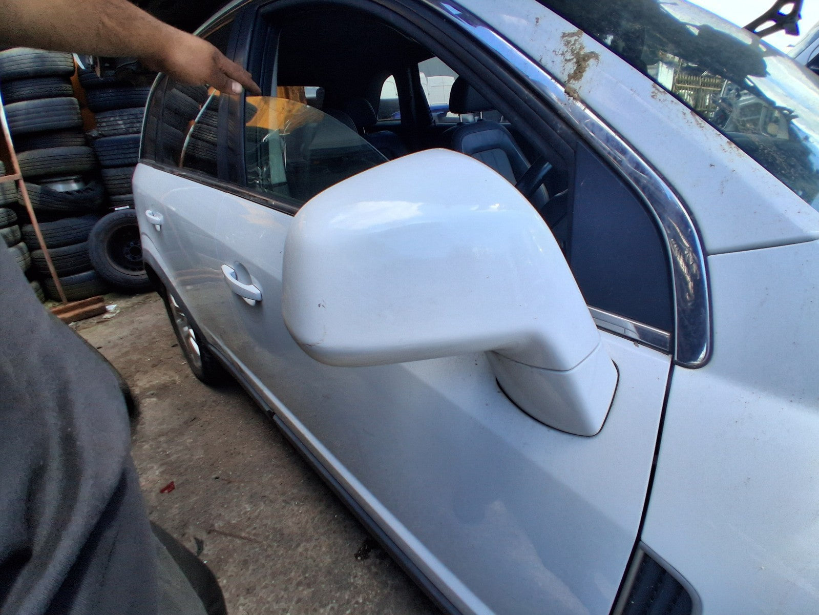 2015 VAUXHALL ANTARA MK1 OSF DRIVER SIDE FRONT MANUAL FOLD WING MIRROR WHITE