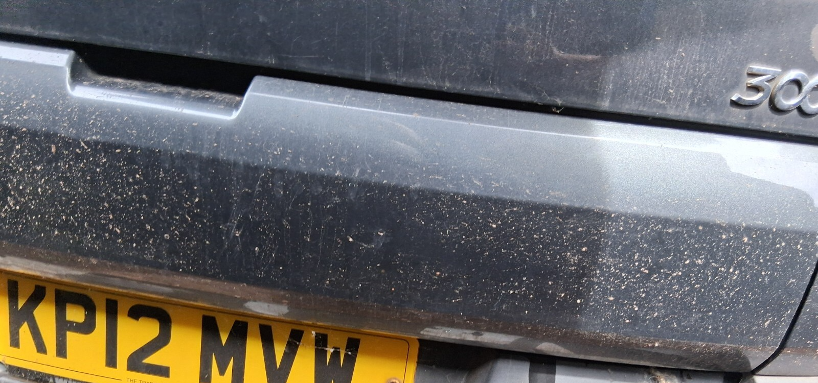 2012 PEUGEOT 3008 MK1 PRE FACELIFT LOWER TAILGATE BOOTLID GRIS SHARK KTPD