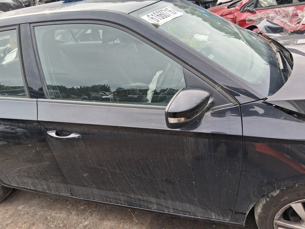 2020 SKODA FABIA MK3 NJ HATCHBACK OSF DRIVER SIDE FRONT RIGHT BARE DOOR BLACK