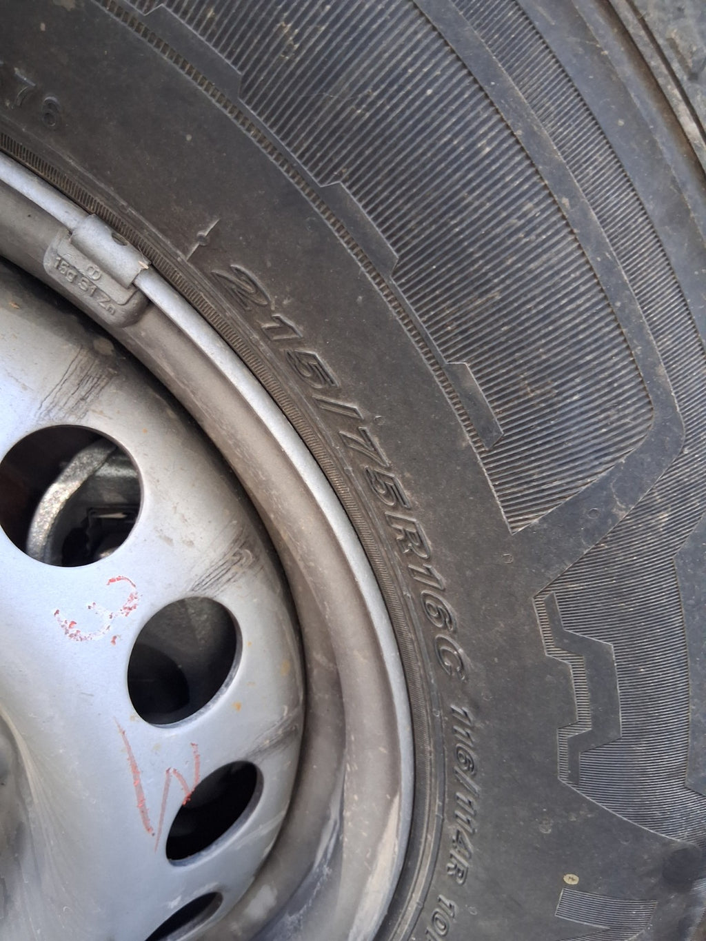 2025 CITROEN RELAY MK3 16 INCH STEEL WHEEL WITH TYRE 215/75R16C REF 3