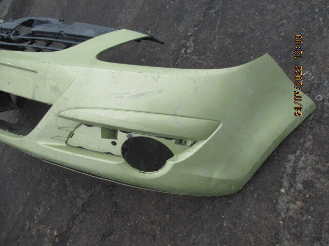 VAUXHALL CORSA D PREFACELIFT 2009 FRONT COMPLETE BUMPER GREEN