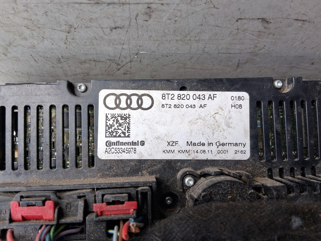 2011 AUDI A4 AC HEATER CLIMATE CONTROL SWITCH PANEL 8T2820043AF