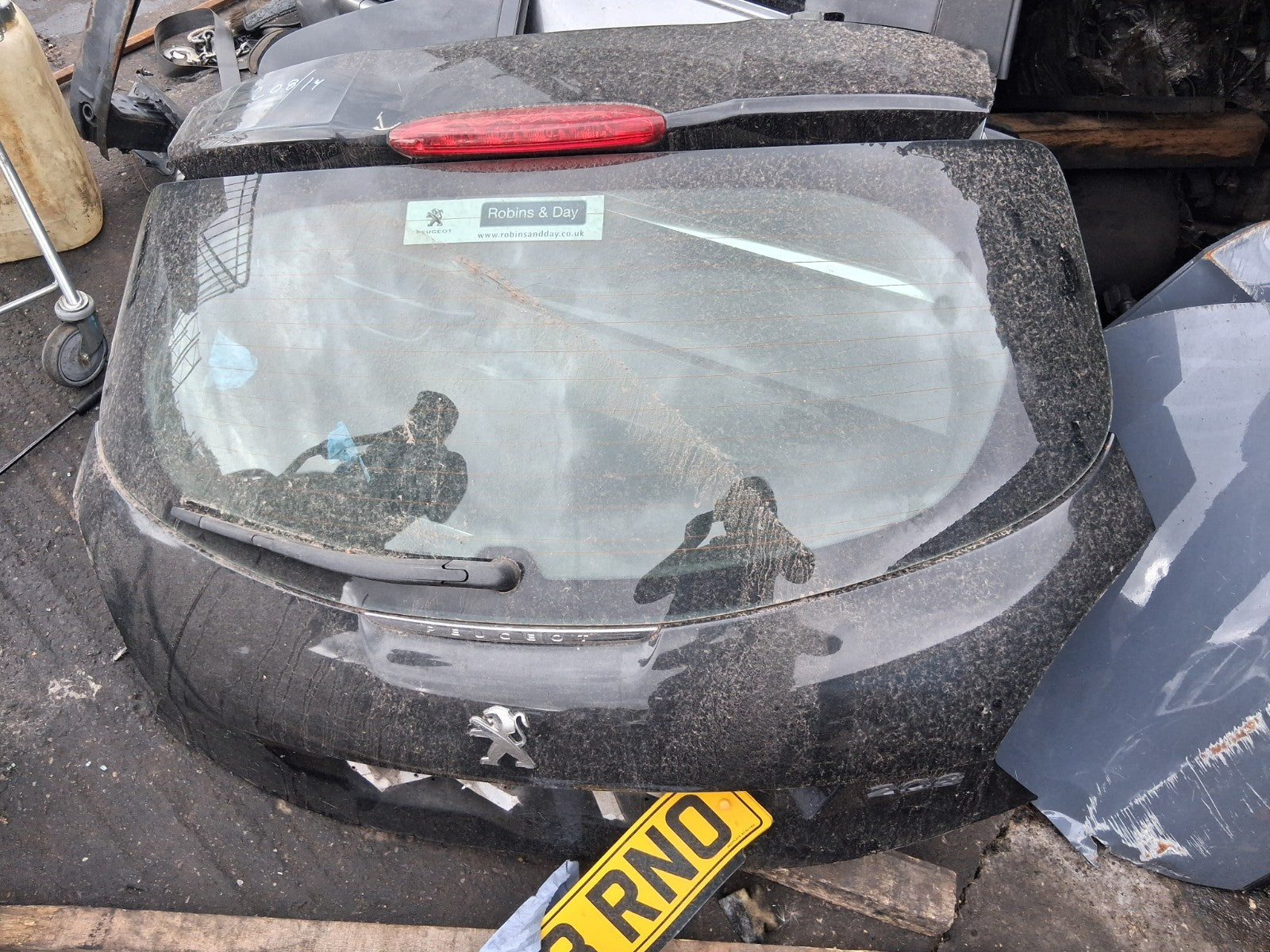 2014 PEUGEOT 208 COMPLETE REAR BOOTLID TAILGATE PEARL BLACK KTV