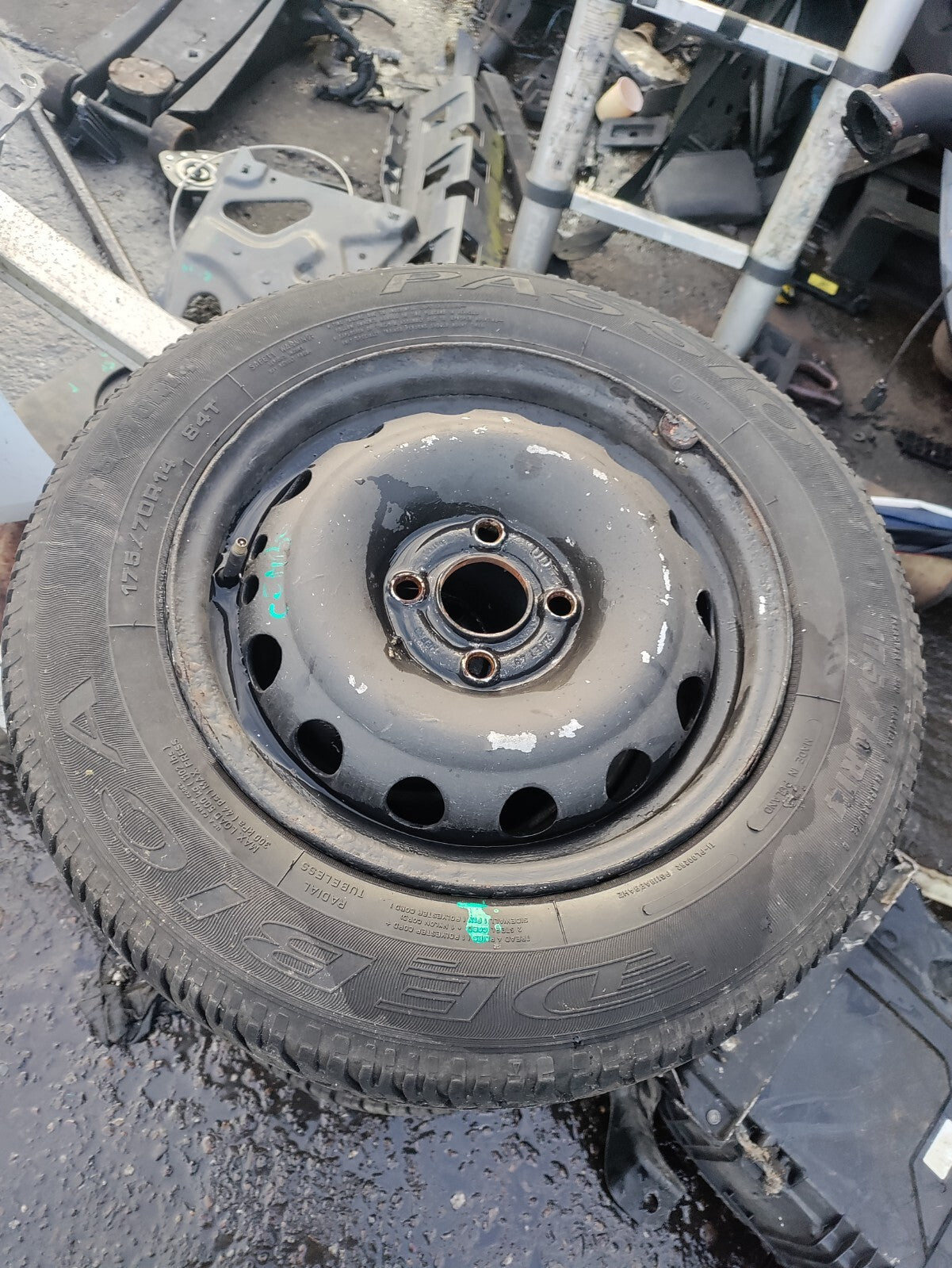 2007 VAUXHALL COMBO C 14 INCH STEEL WHEEL WITH TYRE 175/70R14