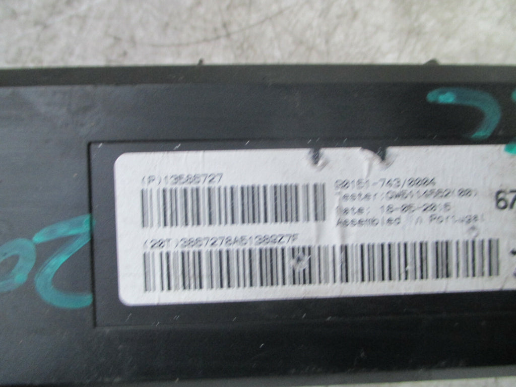 VAUXHALL ASTRA GTC 2016 AIR CON CLIMATE CONTROL MODULE 13586727
