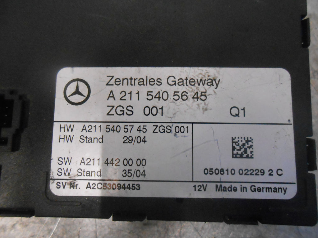 MERCEDES E CLASS W211 2005 SEAT MEMORY GATEWAY CONTROL MODULE A2115405645