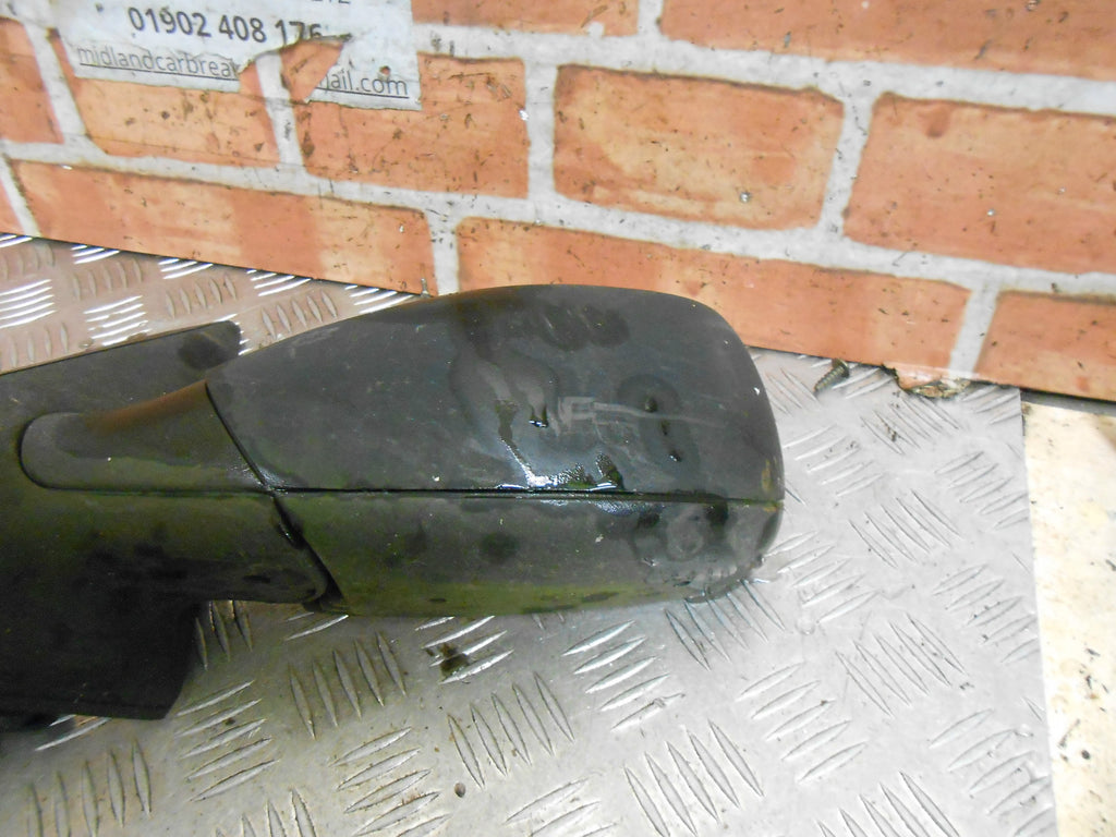 PEUGEOT 306 2000 HATCHBACK NS PASSENGER SIDE MANUAL DOOR WING MIRROR BLACK