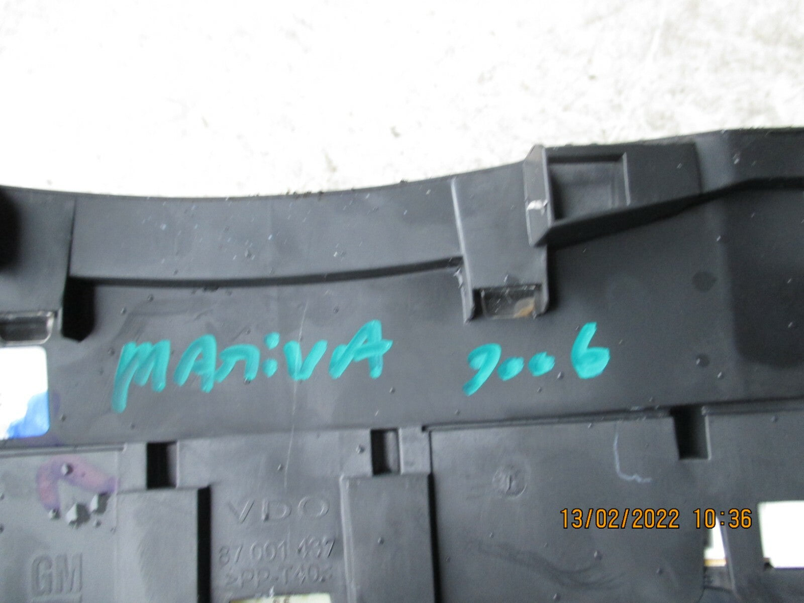 VAUXHALL MERIVA A 2006 MK1 SPEEDOMETER INSTRUMENT CLUSTER 13173384