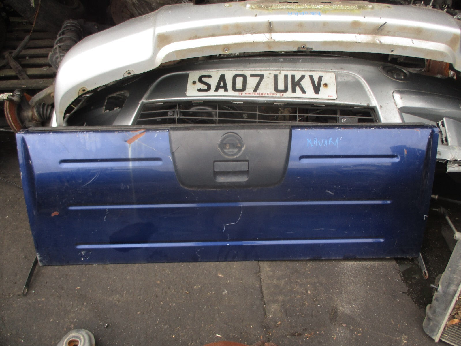 2002 NISSAN NAVARA D22 PICK UP REAR TAILGATE BOOT DOOR BLUE
