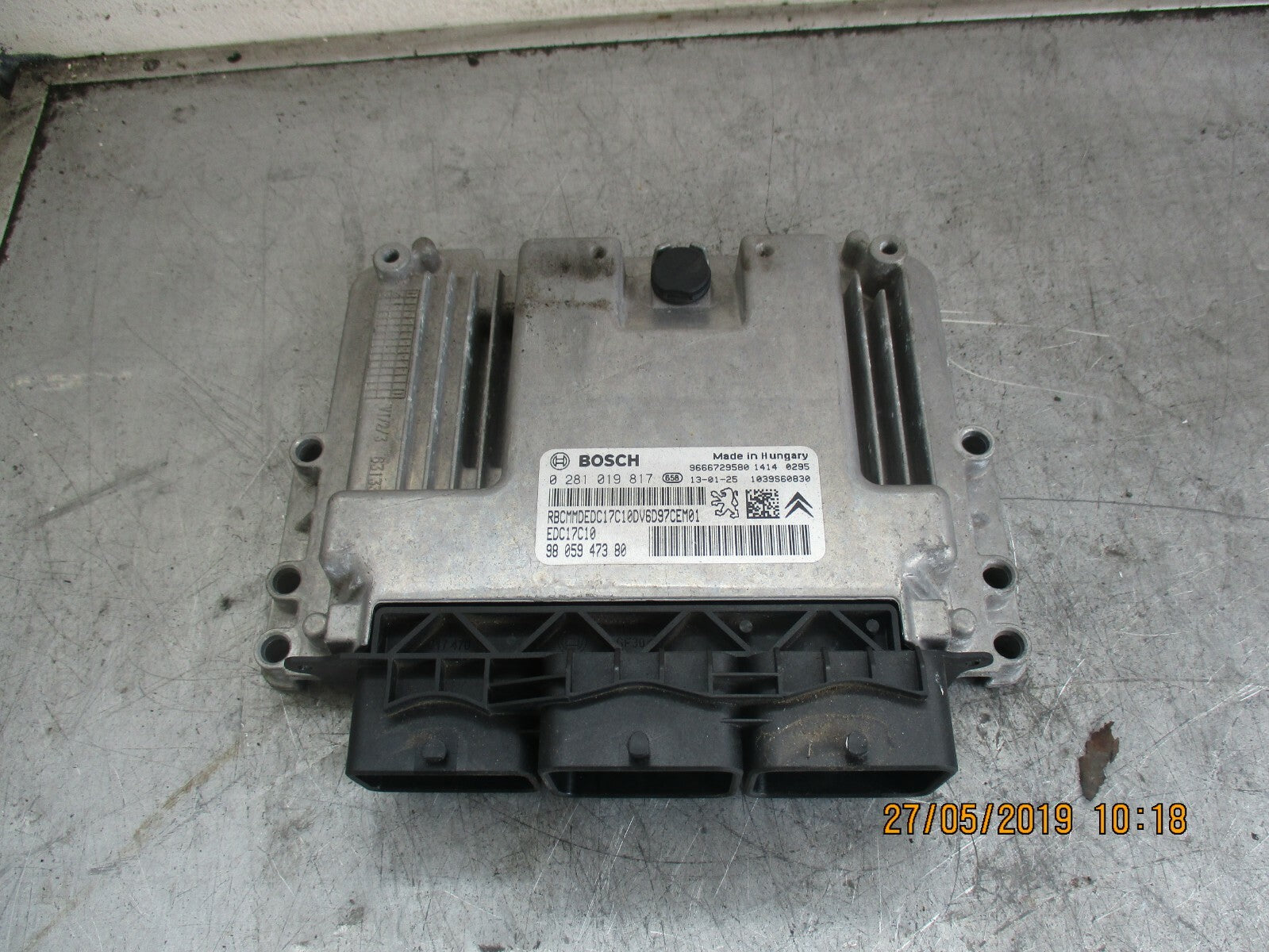 PEUGEOT 308 MK1 1.6 ENGINE CONTROL UNIT ECU 9805947380