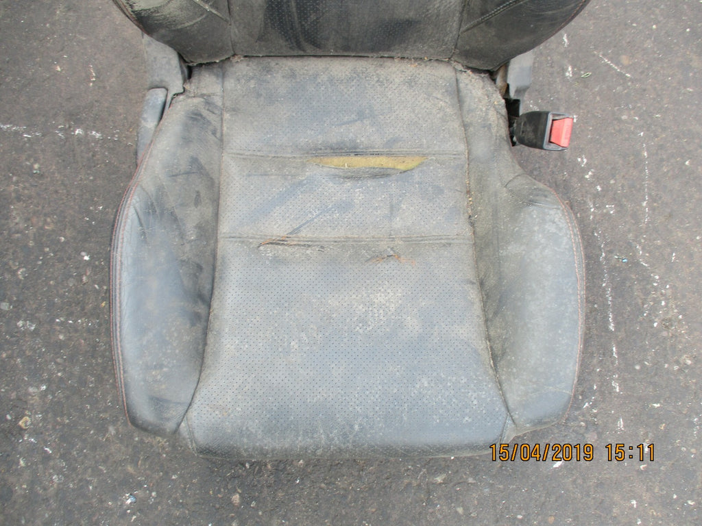 HONDA CIVIC TYPE R MK7 OSF DRIVER SIDE FRONT BLACK LEATHER SEAT