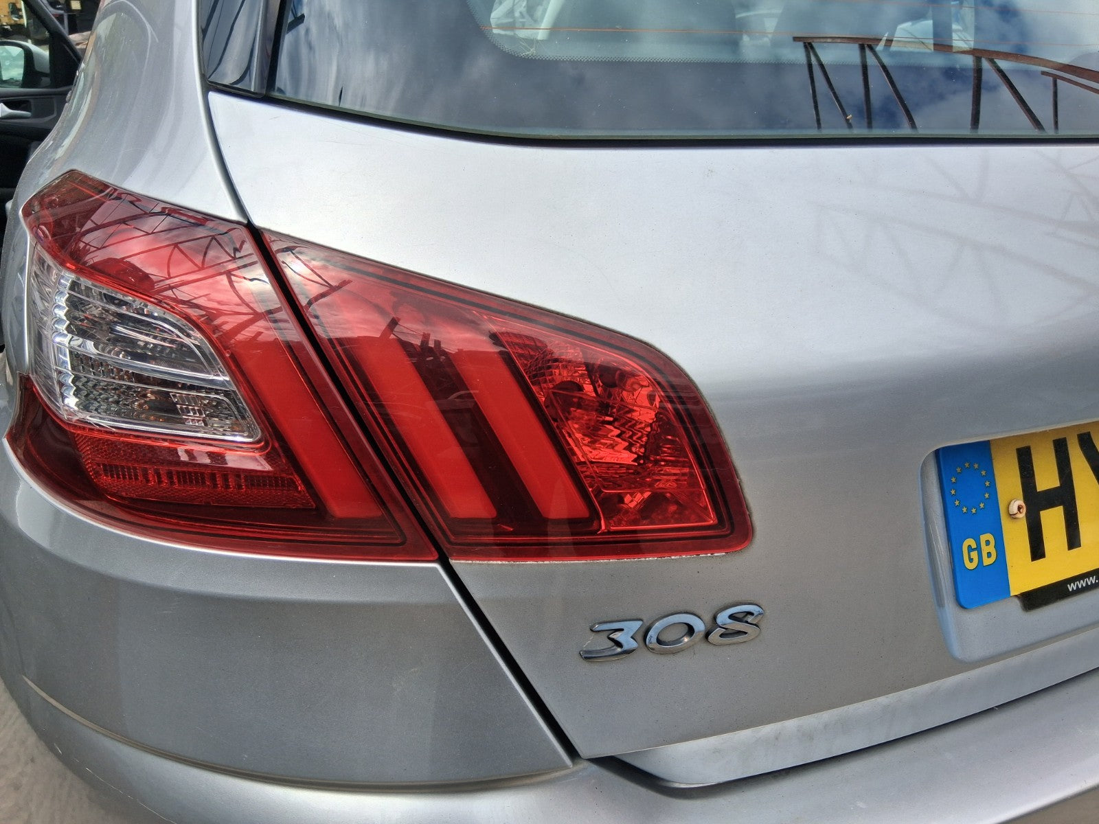 2014 PEUGEOT 308 MK2 HATCHBACK NSR PASSENGER SIDE REAR INNER TAIL LIGHT LAMP