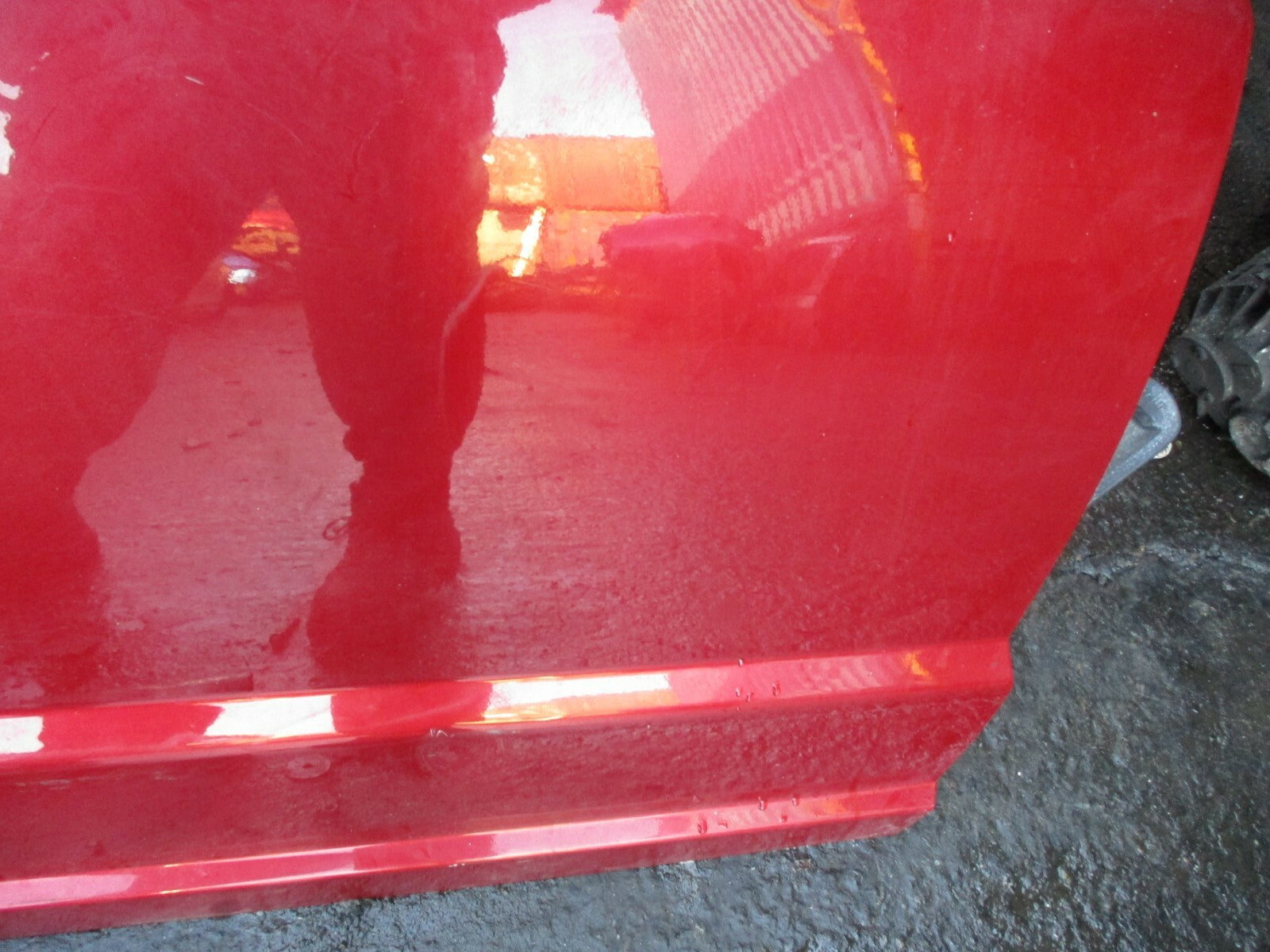 DODGE CALIBER 2008 COMPLETE OSF DRIVER SIDE FRONT DOOR GLASS HANDLE CARD IN RED