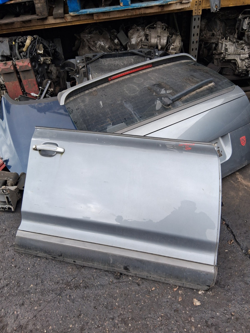 2003 PORSCHE CAYENNE MK1 OSF DRIVER SIDE FRONT DOOR BARE TITAN GREY D7Z