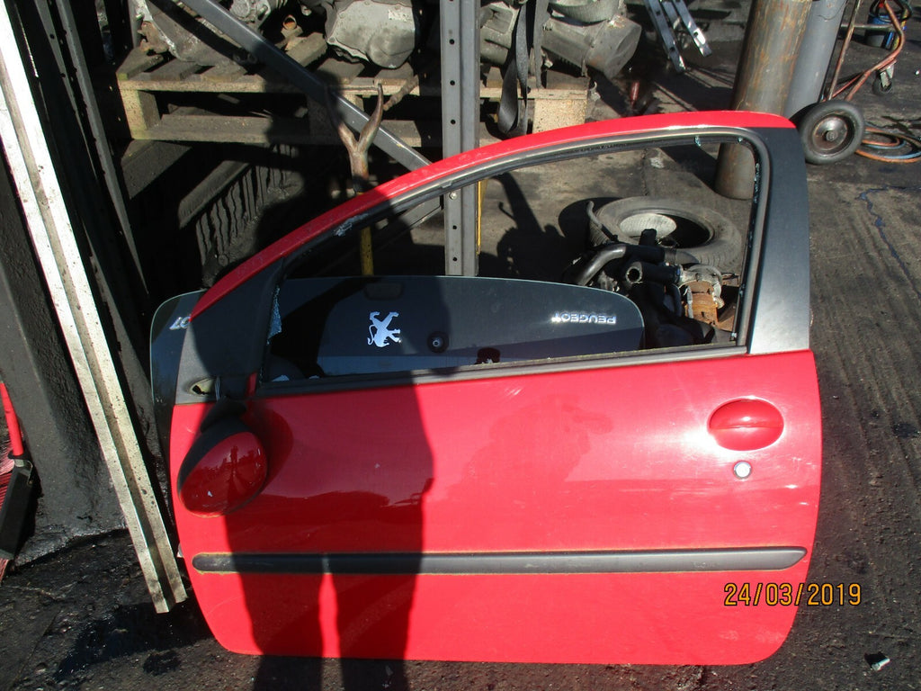 PEUGEOT 107 CITROEN C1 NS PASSENGER SIDE COMPLETE DOOR RED