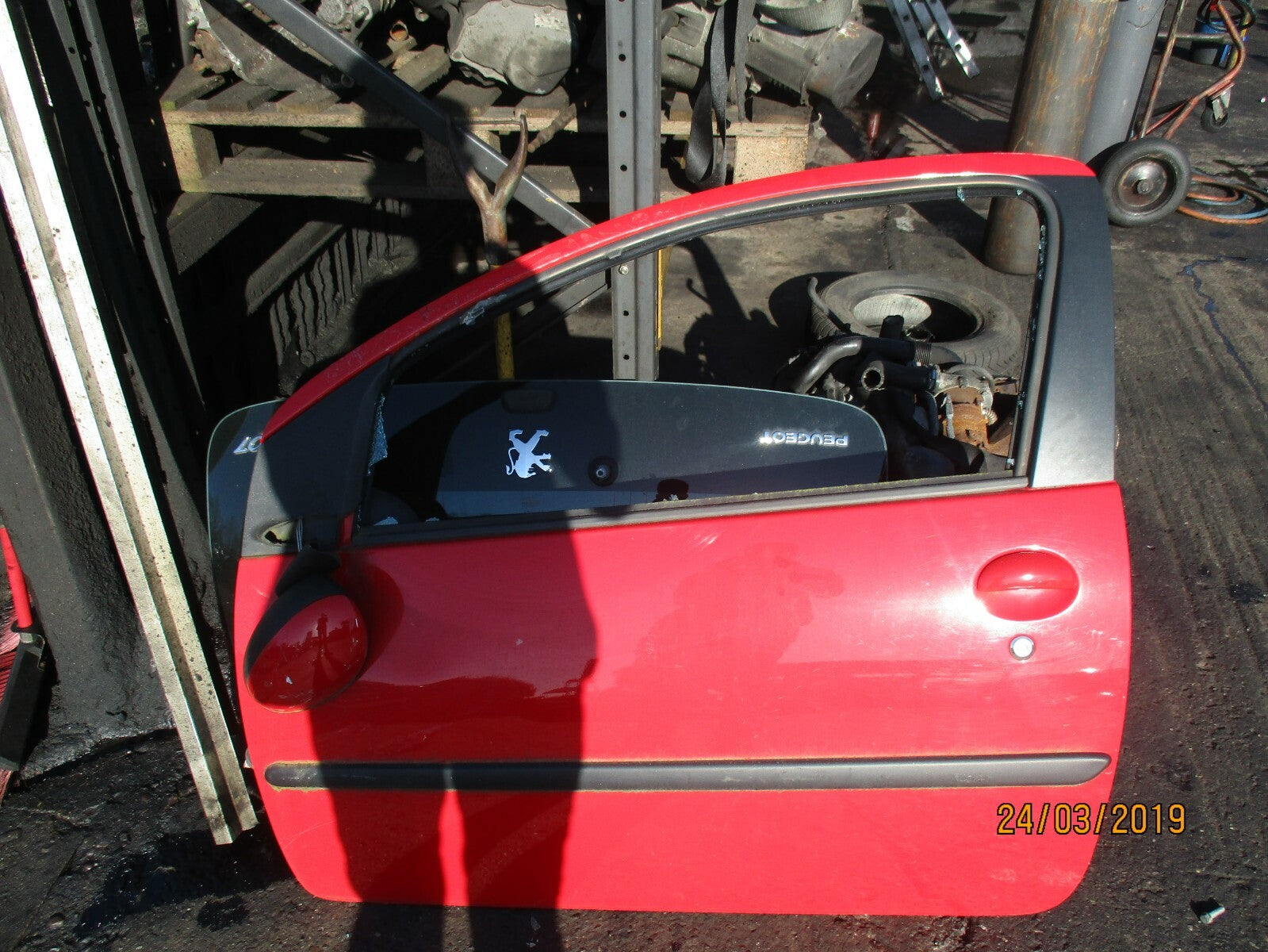 PEUGEOT 107 CITROEN C1 NS PASSENGER SIDE COMPLETE DOOR RED