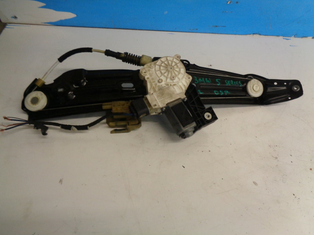 BMW 5 SERIES F10 2014 OSR DRIVER REAR DOOR WINDOW MOTOR WITH REGULATOR 7182122