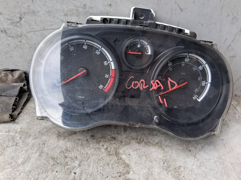 VAUXHALL CORSA D 2011 1.2 PETROL SPEEDO SPEEDOMETER INSTRUMENT CLUSTER 1303304