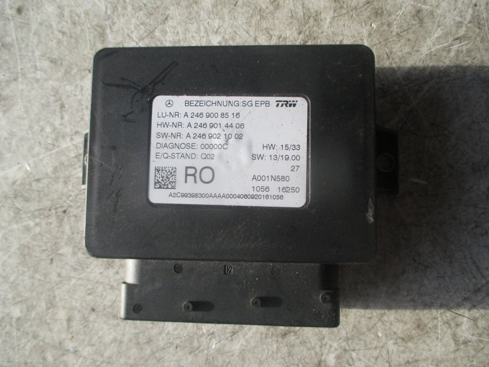 MERCEDES BENZ A CLASS W176 2016 PARKING CONTROL MODULE ECU A2469008516