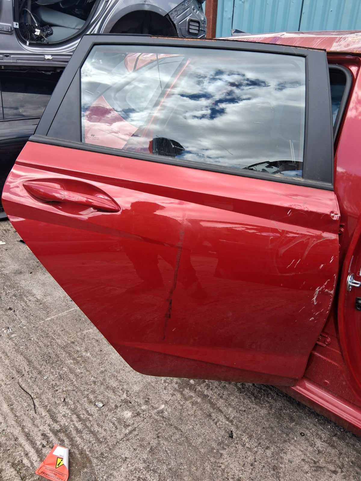 2026 HYUNDAI I20 MK3 OSR DRIVER SIDE REAR BARE DOOR SHELL RED