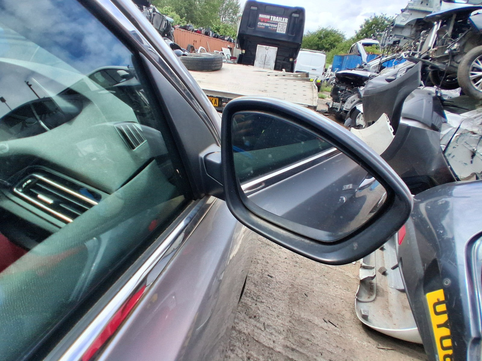2014 PEUGEOT 308 MK2 OSF DRIVER SIDE FRONT MANUALFOLD WING MIRROR SILVER EZR