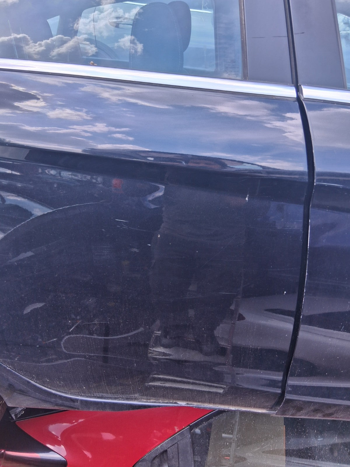 2012 FORD FIESTA MK7 5 DOOR OSR DRIVER SIDE REAR RIGHT COMPLETE DOOR BLACK