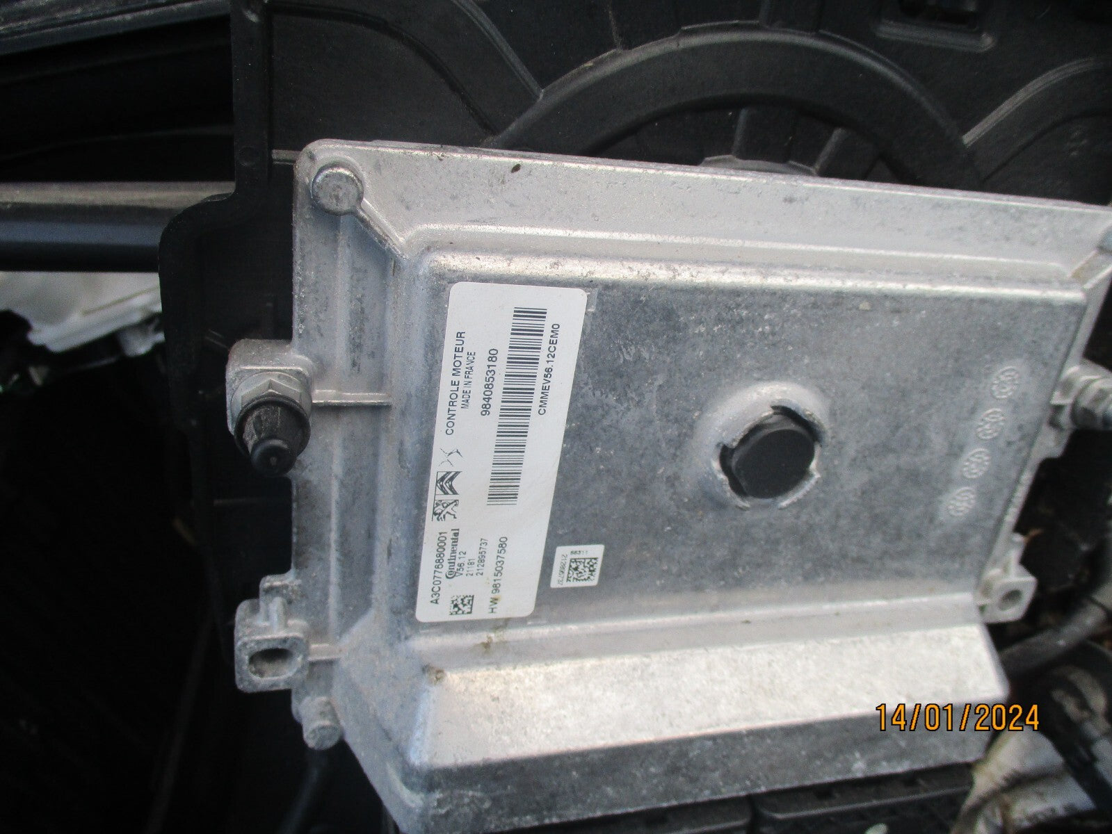 2021 CITROEN C3 1.2 PETROL ECU ENGINE CONTROL MODULE UNIT 9840853180