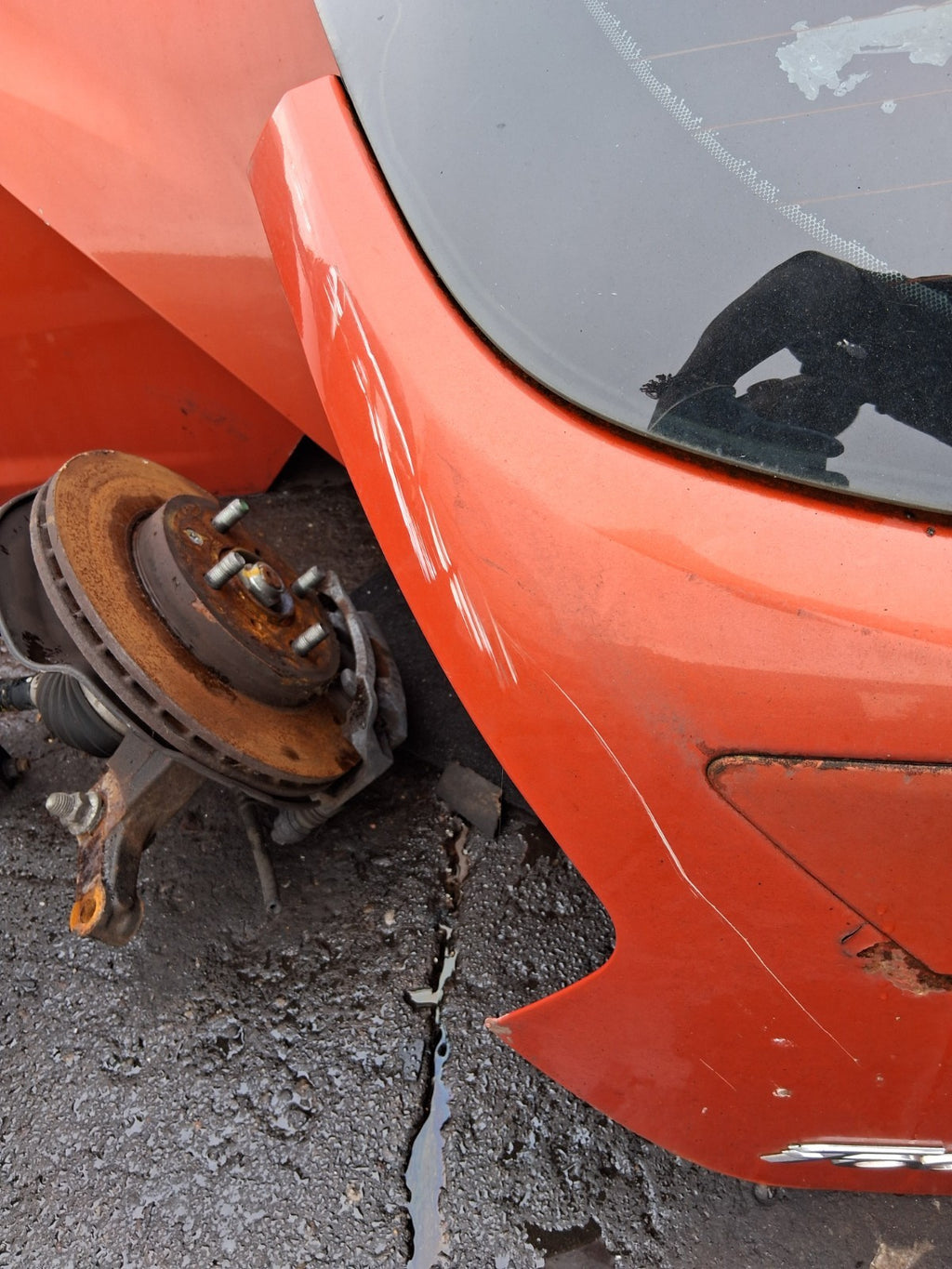 2013 FORD FOCUS MK3 HATCHBACK REAR COMPLETE TAILGATE BOOTLUD ORANGE