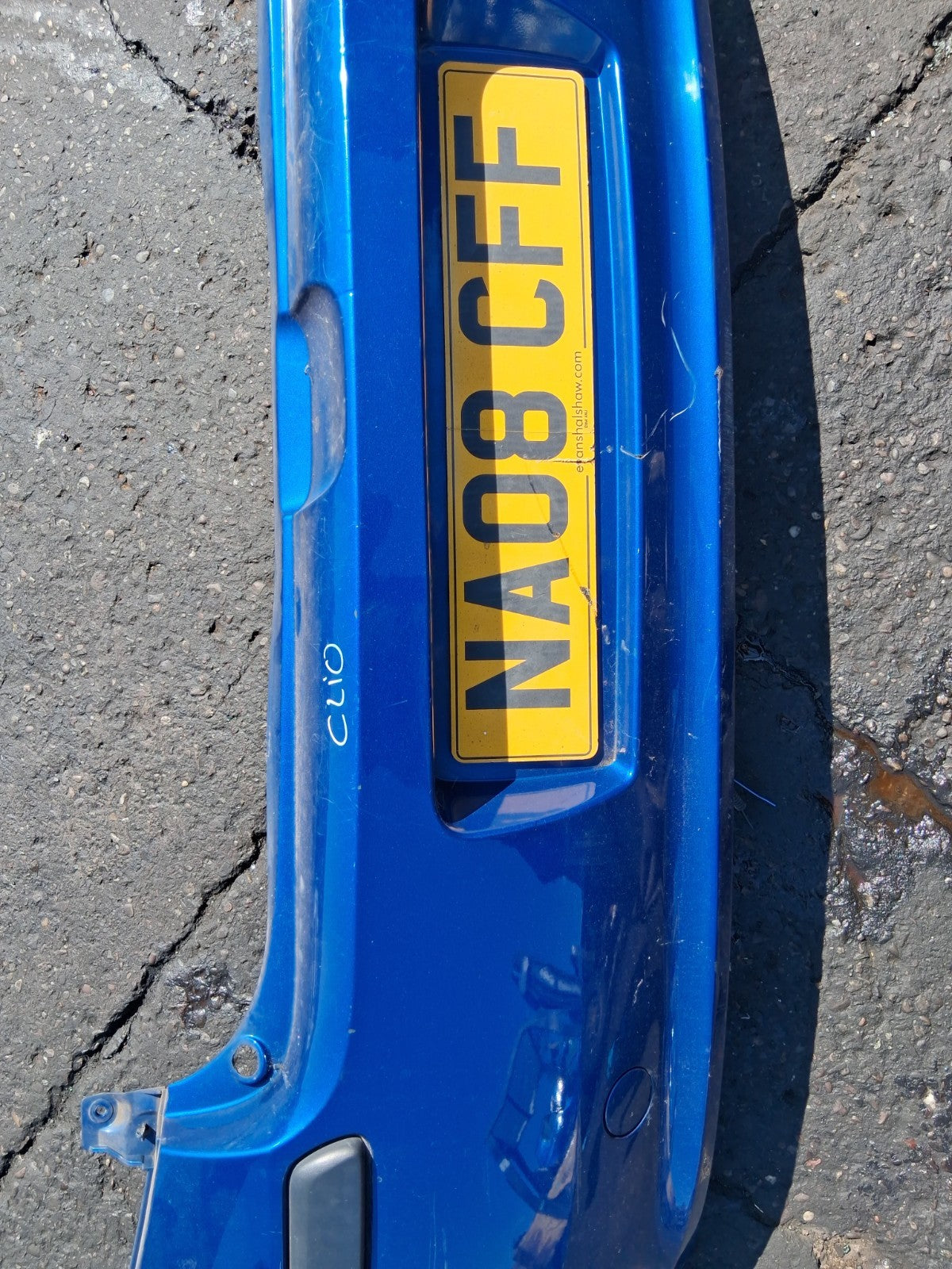 2008 RENAULT CLIO MK3 COMPLETE REAR BUMPER BLUE