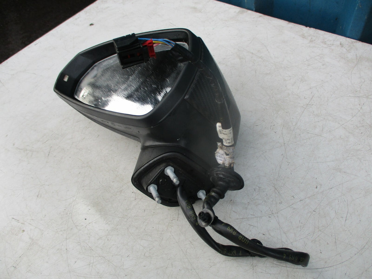 AUDI A3 8V SALOON 2017 BLACK CARBON PASSENGER SIDE ELECTRIC WING MIRROR 16 PINS