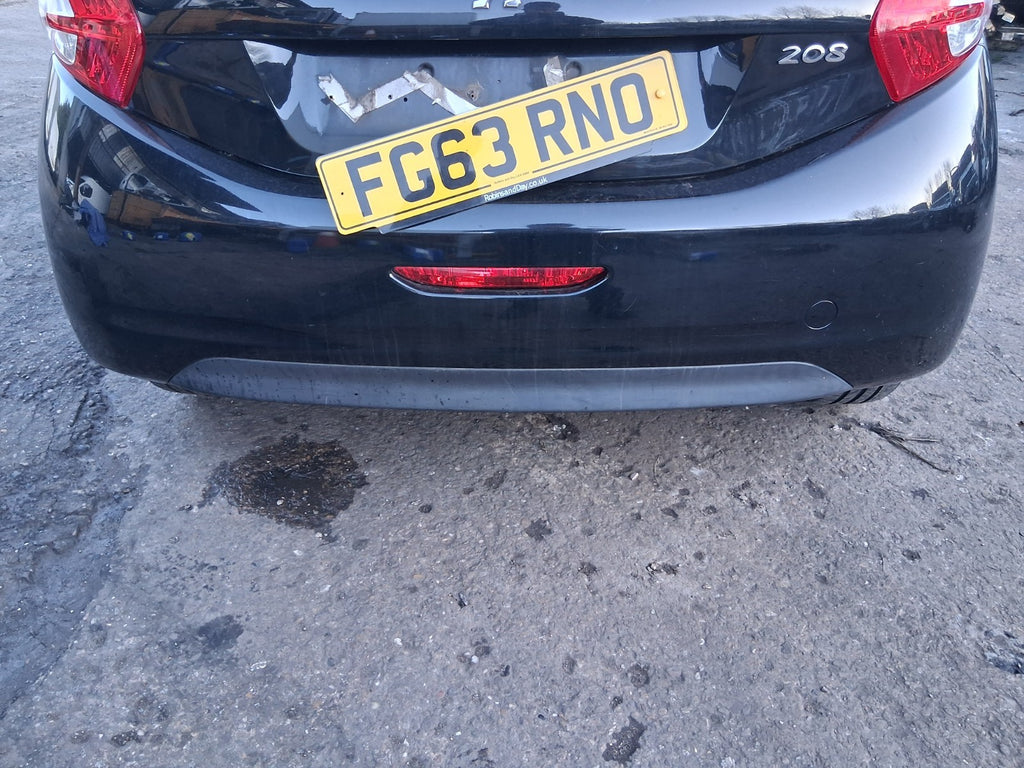 2014 PEUGEOT 208 COMPLETE REAR BUMPER PEARL BLACK KTV