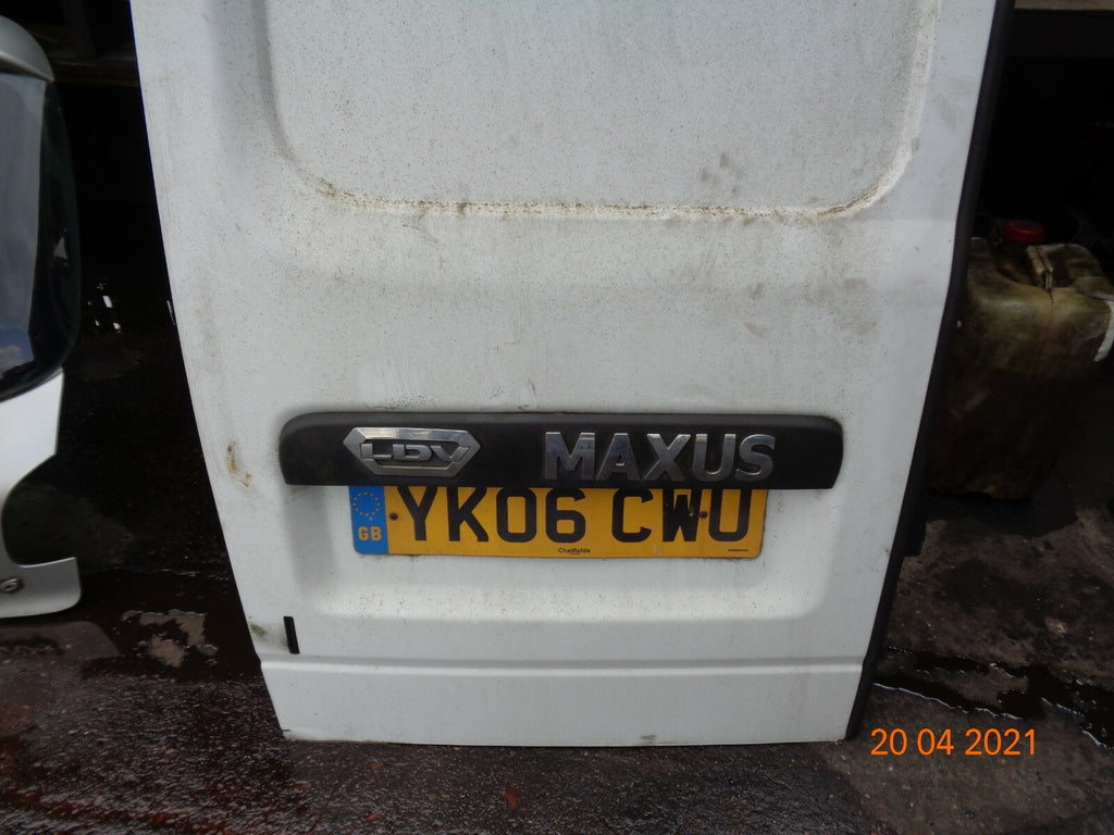 LDV MAXUS VAN 2006 NSR PASSENGER SIDE REAR DOOR IN WHITE