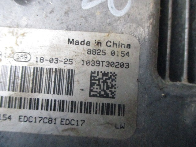 2020 LDV SAIC V80 2.5 DIESEL ECU ENGINE CONTROL UNIT 1039T30203