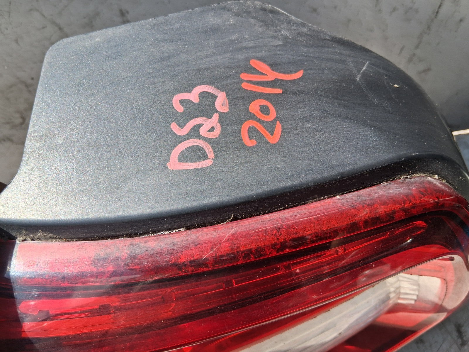 2011 CITROEN DS3 NSR PASSENGER SIDE REAR LEFT TAIL LIGHT 9676973880