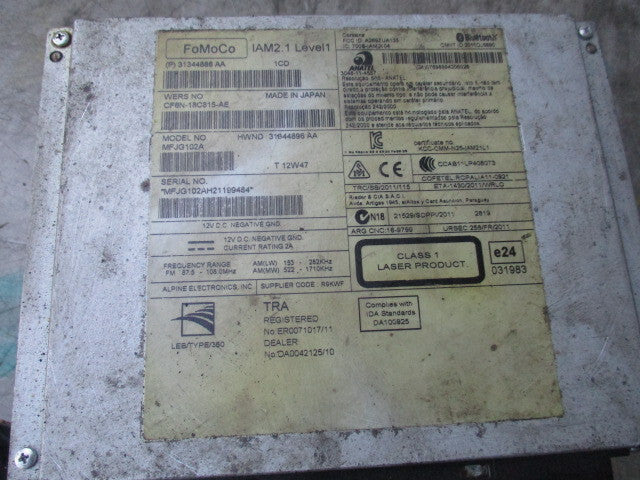 2013 JAGUAR XF RADIO STEREO HEAD UNIT CD PLAYER MFJG102A