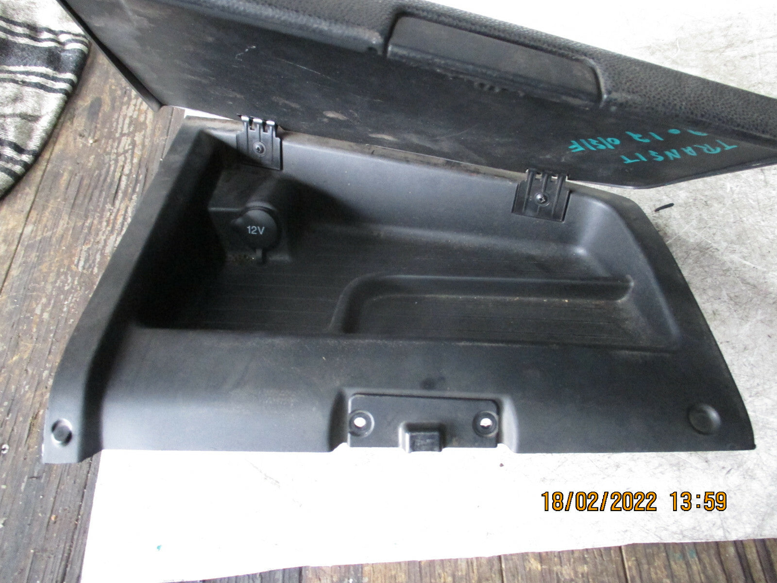 FORD TRANSIT MK7 2012 SMALL STORAGE COMPARTMENT GLOVEBOX 12V SOCKET 9C11V06203A