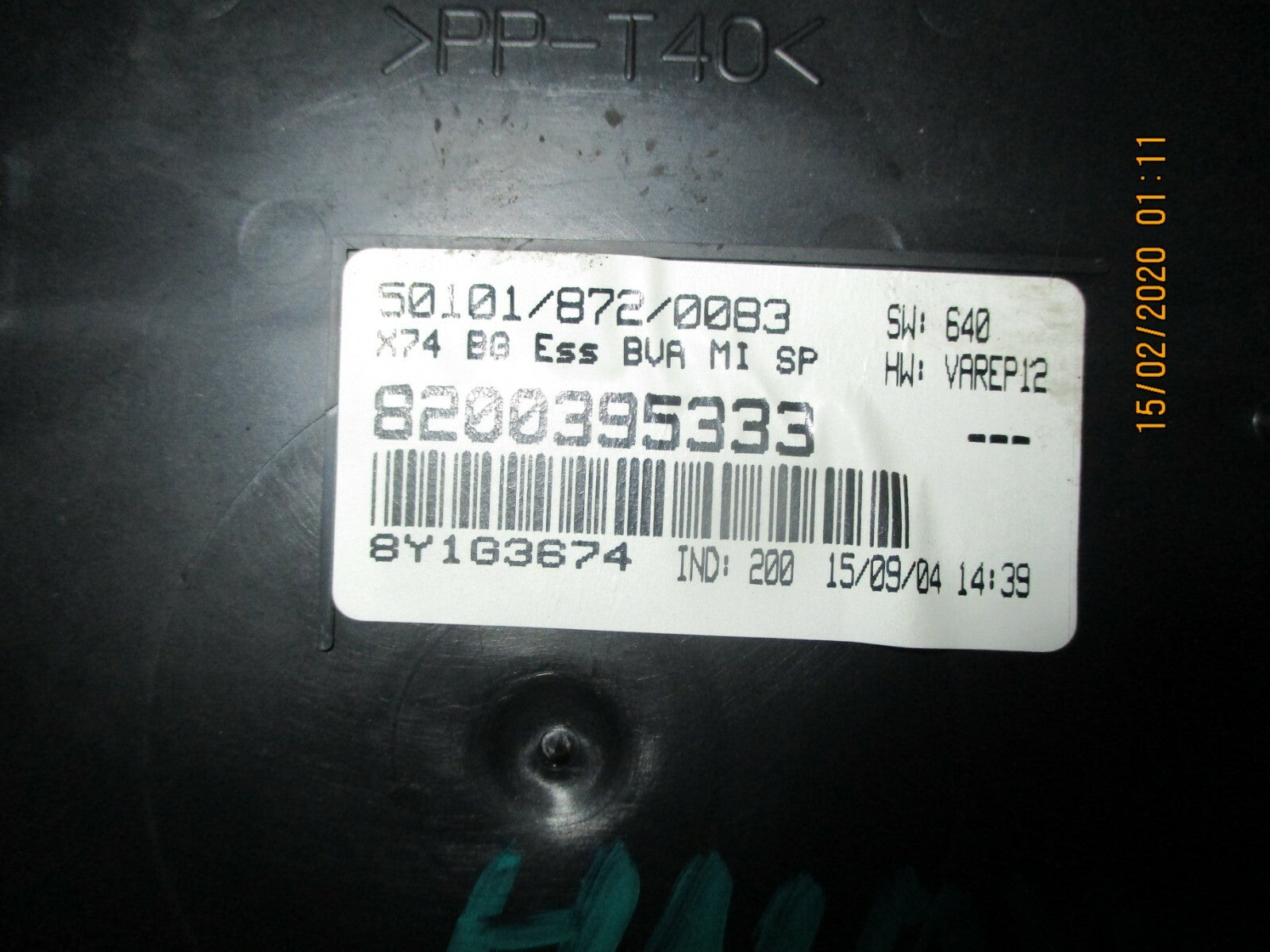 RENAULT LAGUNA MK2 2004 2.2 DCI SPEEDO METER INSTRUMENT CLUSTER 8200395333