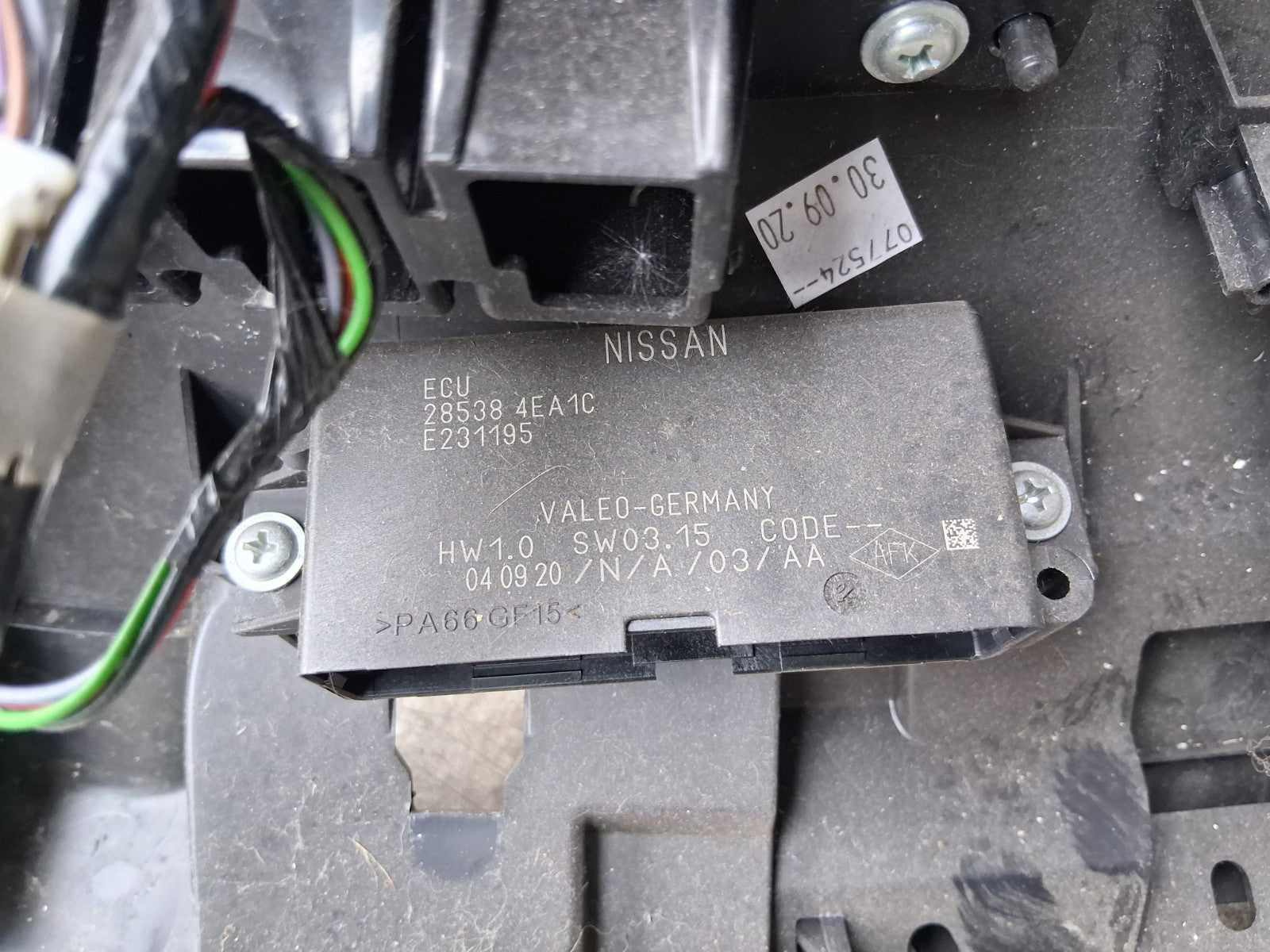 2020 NISSAN QASHQAI J11 MK2 SONAR CONTROL MODULE HEADLIGHT ADJUSTER 285384EA1C