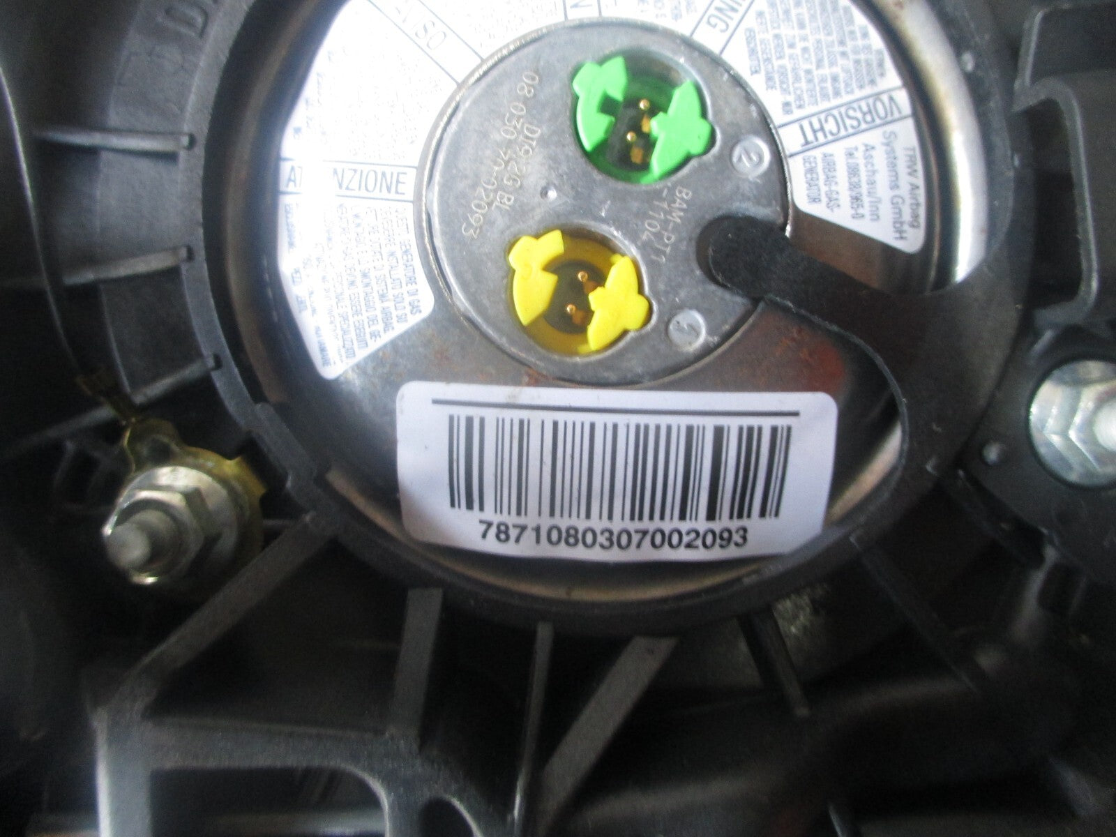 2008 FIAT GRANDE PUNTO FRONT DIVER STEERING WHEEL AIRBAG PA70043042